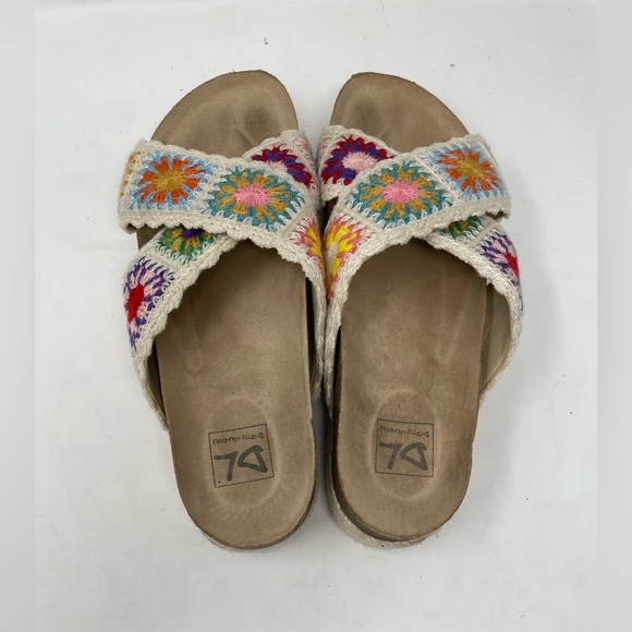 Dirty Laundry Crochet Chunky Multi Colors Shoes Size 9 - Picture 2 of 6